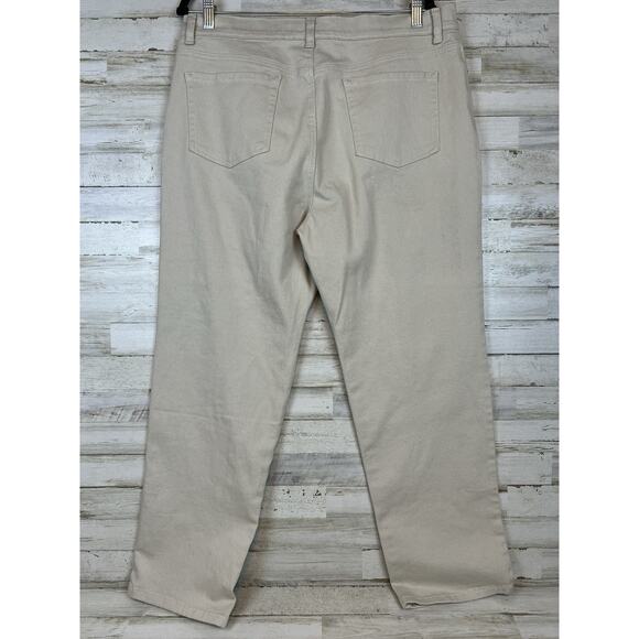 Gloria Vanderbilt Amanda Jeans Womens Sz 16 Short Tan Denim Pockets Stretch NWOT - Picture 2 of 7